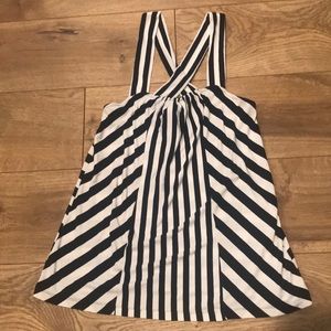 Banana Republic striped cross back tank